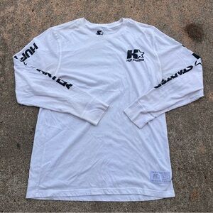 STARTER White Long Sleeve Tee with Black Accents